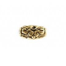 Baroque Scroll Tube Bead #4304