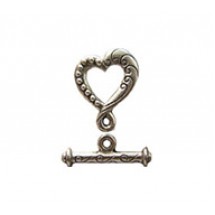 Bead & Curlique Heart Toggle Set #2166