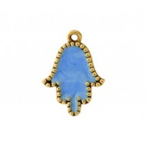 Beaded Edge Chamsa Hand - Hand Painted #4619