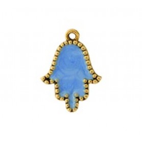 Beaded Edge Chamsa Hand - Hand Painted #4619