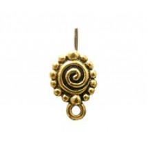 Beaded Edge Spiral Earring Top #3437P