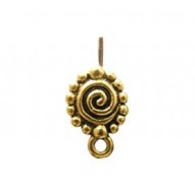 Beaded Edge Spiral Earring Top #3437P
