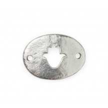 Chamsa Cut-out Oval Disk Connector (2-Holes) #6591