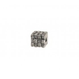 Checkered Surface Cube Bead #3801 Checkered Surface Cube Bead #3801