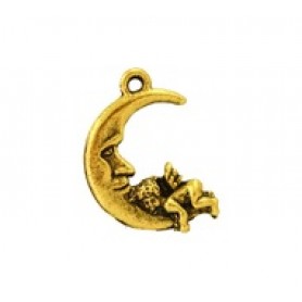 Crescent Moon with Cupid #203