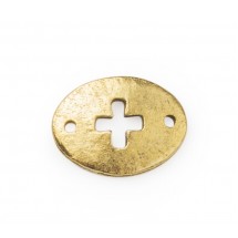 Cross Cut-out Oval Disk Connector (2-Holes) #6592