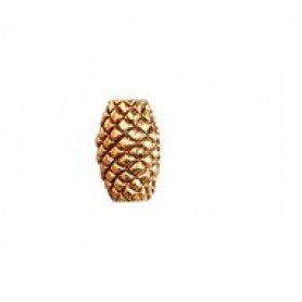Cross Hatch Tube Bead #4038