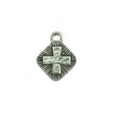 Cross On Diamond Shape Drop #6393