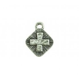 Cross On Diamond Shape Drop #6393