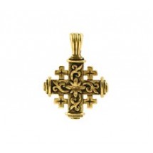 Cross Pendant with Jerusalem/Back #4785