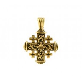 Cross Pendant with Jerusalem/Back #4785