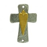 Cross with Sacred Heart -2-Tone #6328 Cross with Sacred Heart -2-Tone #6328