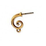 Curled Tendril Hoop Earring Top #4139P