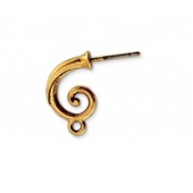 Curled Tendril Hoop Earring Top #4139P