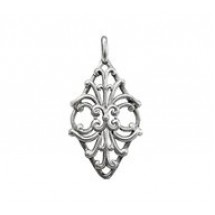 Diamond Filigree Scroll Pendant #4231