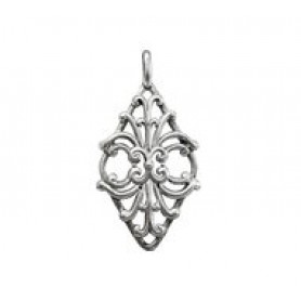Diamond Filigree Scroll Pendant #4231