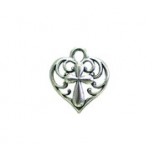 Filigree Heart with Cross #3502
