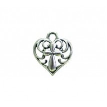 Filigree Heart with Cross #3502