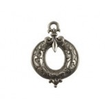 Fleur De Lis On Round Open Ornament #6136