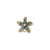 Flower Earring Top - with Stones #4066P Flower Earring Top - with Stones #4066P