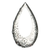 Flower Motif Open Tear Drop #6546 Flower Motif Open Tear Drop #6546