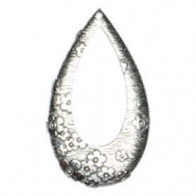 Flower Motif Open Tear Drop #6546 Flower Motif Open Tear Drop #6546