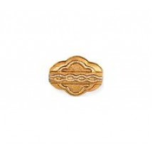 Gothic Relief Flat Tube Bead #4091
