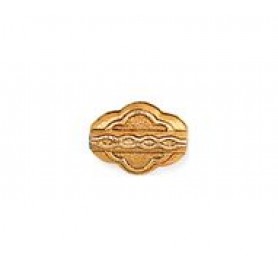 Gothic Relief Flat Tube Bead #4091