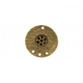 Hammered Textured Disk Connector - For Stones #4321