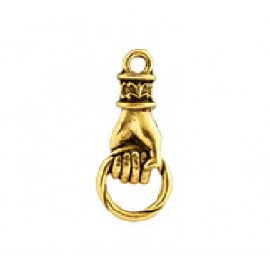 Hand Grasping Ring Connector #4506 | Quest Beads & Cast - Charms and Beads Made in the USA