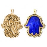 Chamsa Pendant - Hand Painted #6035HP Chamsa Pendant - Hand Painted #6035HP