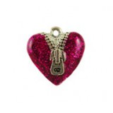 Heart with Zipper - Hand Painted #6064HP