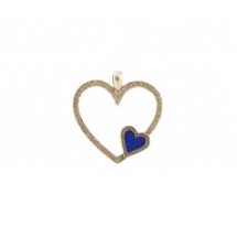 Open Heart Pendant (Large) - Hand Painted #6079HP