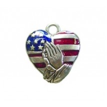 Patriotic Heart - Hand Painted #2594HP