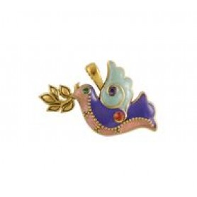 Peace Dove Pendant - For Stones - Hand Painted #6032HP Peace Dove Pendant - For Stones - Hand Painted #6032HP