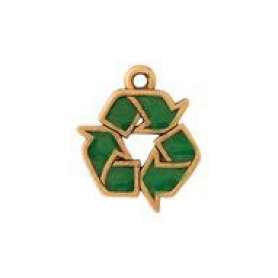 Recycle Symbol - Hand Painted #4615HP Recycle Symbol - Hand Painted #4615HP