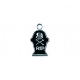 RIP Tombstone with Skull - Hand Painted #4375HP