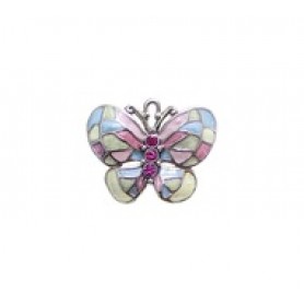 Spring Butterfly - with Stones - Hand Painted #3364AHP