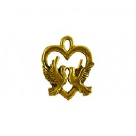 Heart with Doves Kissing #3380