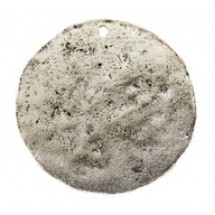 Hammered Disc with Hole Drilled On Top (35mm) (Large) #6265