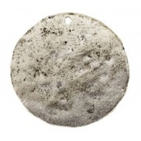 Hammered Disc with Hole Drilled On Top (35mm) (Large) #6265