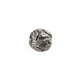 Leaf Pattern Round Bead #4164