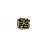 Looped Fleur Cube Bead #2139 Looped Fleur Cube Bead #2139