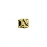 'N' Block Letter Bead #N_BL