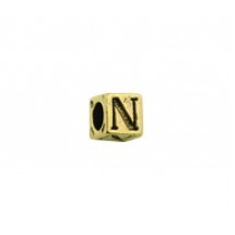 'N' Block Letter Bead #N_BL
