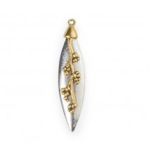 Narrow Ellipse with Vine-like Top (2-Tone) #6585