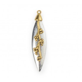 Narrow Ellipse with Vine-like Top (2-Tone) #6585
