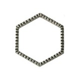 Open Geometric 6 Sided Connector (30mm) #6521 Open Geometric 6 Sided Connector (30mm) #6521