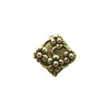 Raised Flower Square Bead #2163