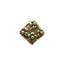 Raised Flower Square Bead #2163